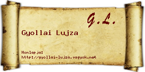 Gyollai Lujza névjegykártya